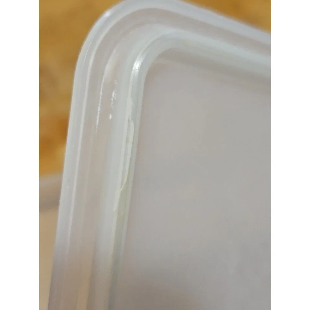 Vintage Tupperware Handolier #290 Sheer Rectangle Keeper With #291 Lid READ